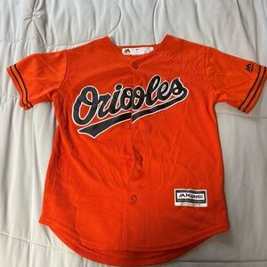 Majestic Youth Orange Orioles Jersey